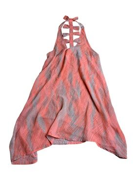 Miken Swim Bow-Back Abstract Print Beach Cover-Up Dress - Size M